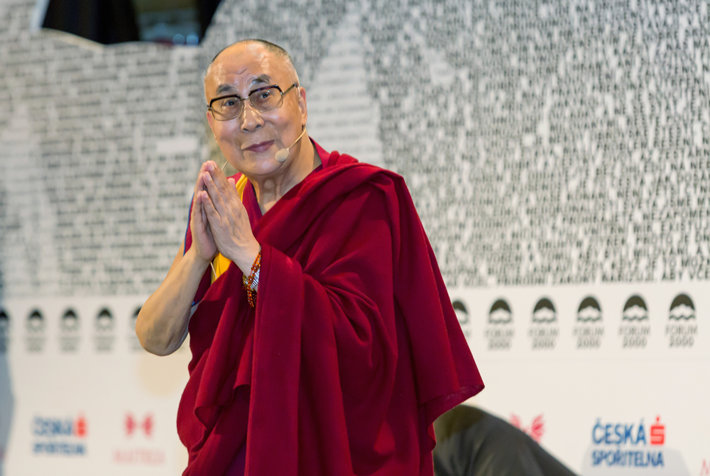 Dalai Lama in Prague, Czech Republic in October, 2016 (Photo by  Nadezda Murmakova, Shutterstock.com)